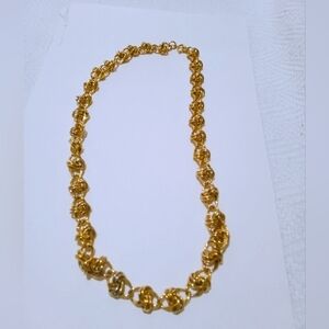 Vintage Necklace Gold Tone High Fashion Estate Jewelry